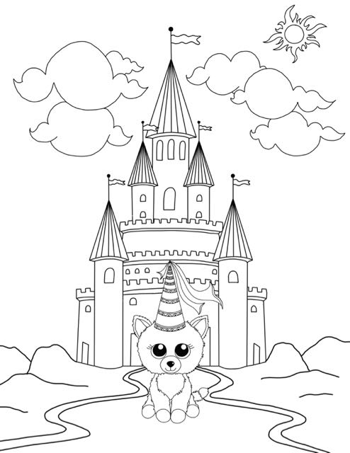 Beanie Boo Coloring Pages: Cat Princess
