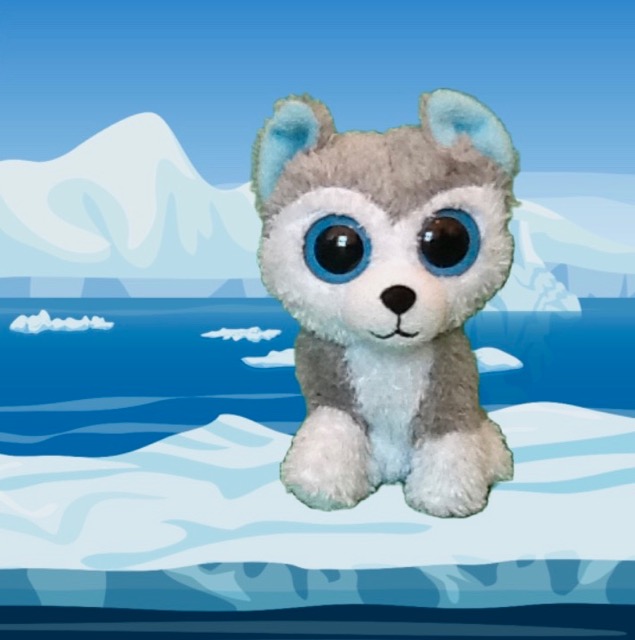 Slush standing on an ice berg at the south pole
