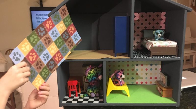easy to remove wall paper from magnetic doll house