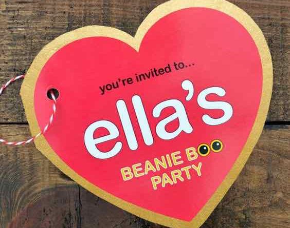 beanie boo party invitation