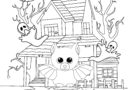 Halloween Coloring Page with Beanie Boo Bat