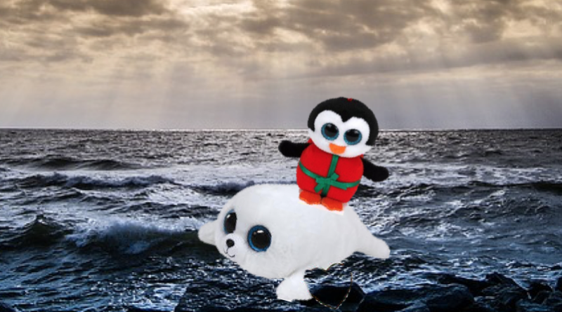 Beanie Boos Chill and Icy are lost at sea.