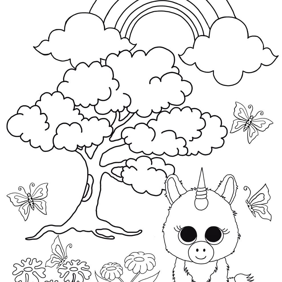 Unicorn-Enchanted-Forest-jpg Beanie Boo Unicorn Coloring Page